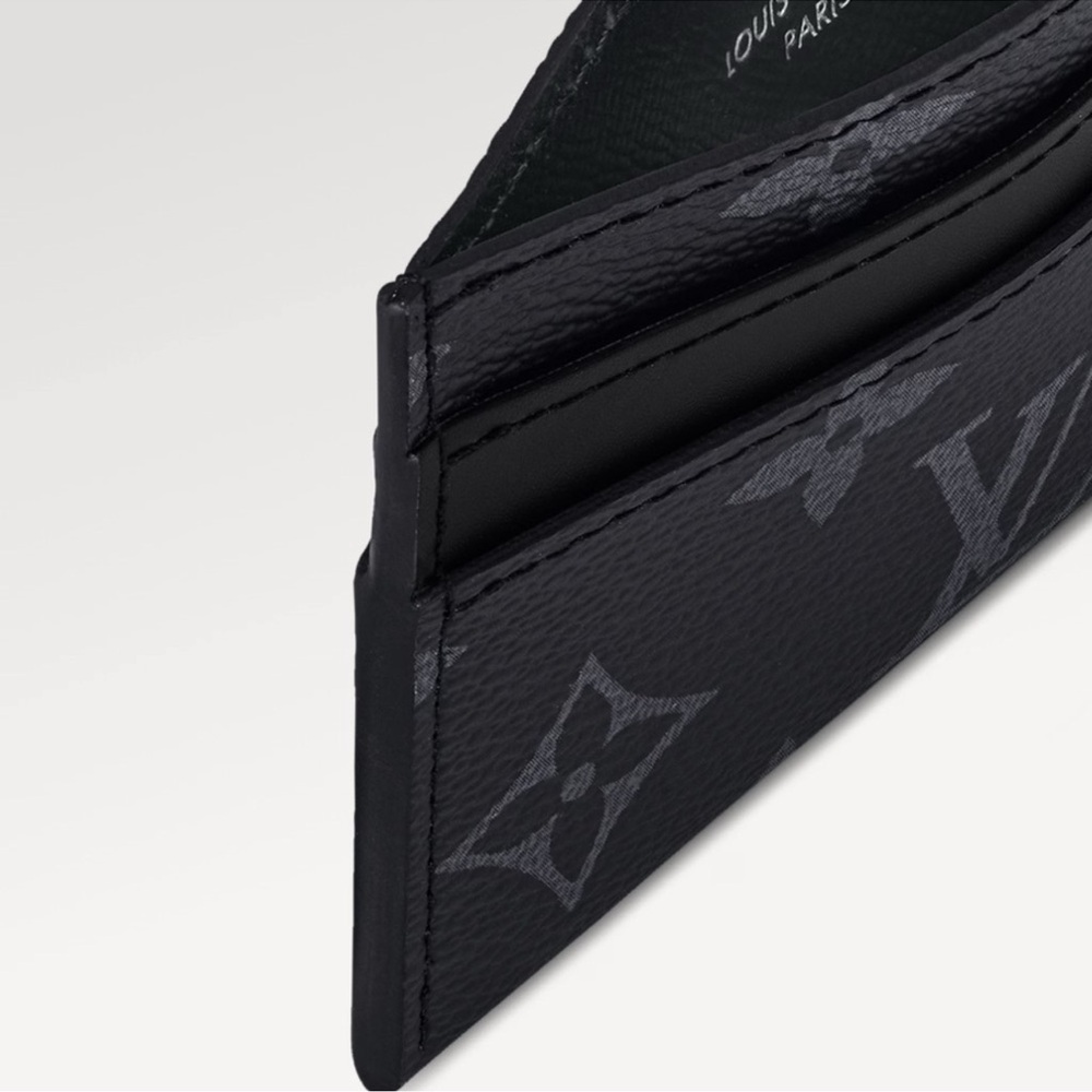 Louis Vuitton double card holder Monogram Eclipse - Picture 4 of 12
